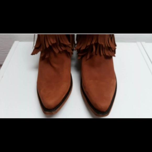 Liberty Black Vegas Papaya Fringe Booties - Picture 5 of 6